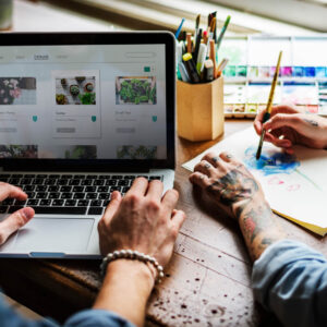 building a website at our web design studio in the UK